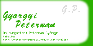 gyorgyi peterman business card