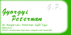 gyorgyi peterman business card